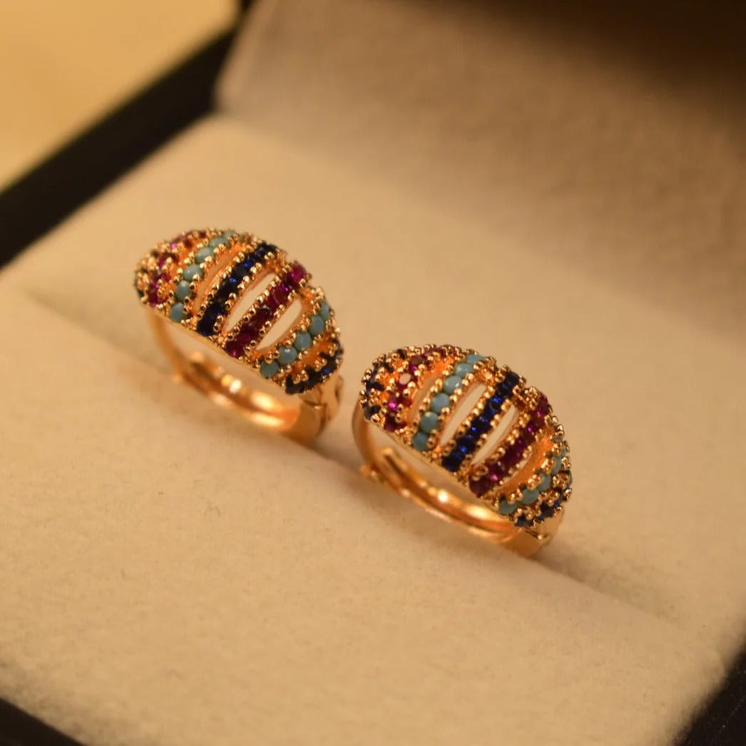 Elegant Design Real Stone Tiny Earrings For Girls/women.