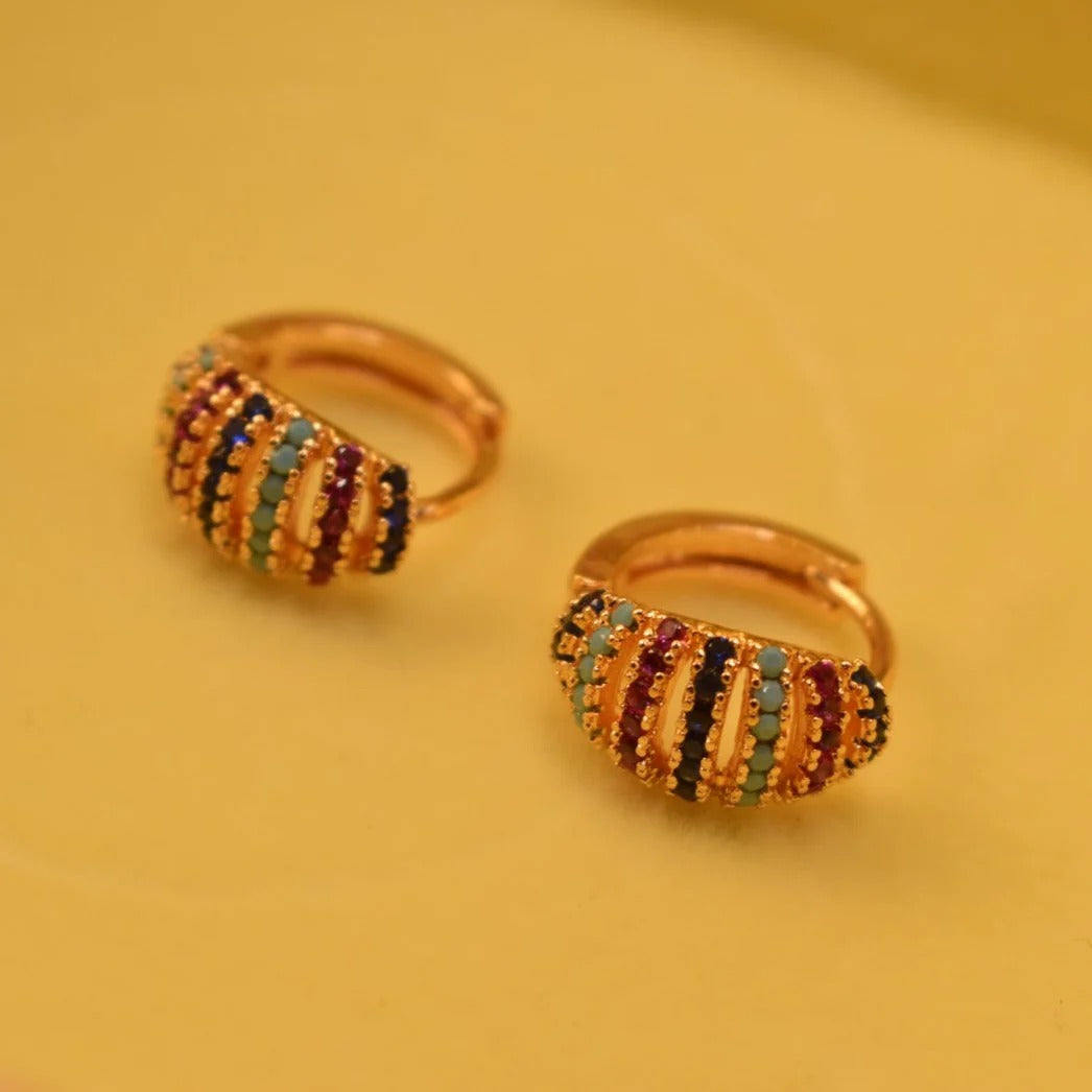 Elegant Design Real Stone Tiny Earrings For Girls/women.
