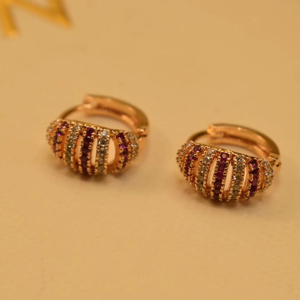 Elegant Design Real Stone Tiny Earrings For Girls/women.