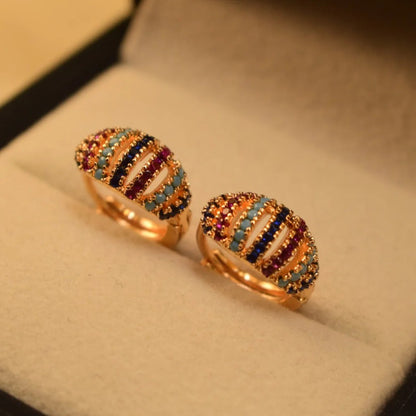 Elegant Design Real Stone Tiny Earrings For Girls/women.